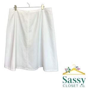 Harold’s White Linen Blend A‑Line Skirt Fully Lined Women’s 16 EUC